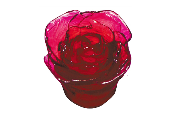 贺永实验室用“生物墨水”打印的一朵玫瑰花